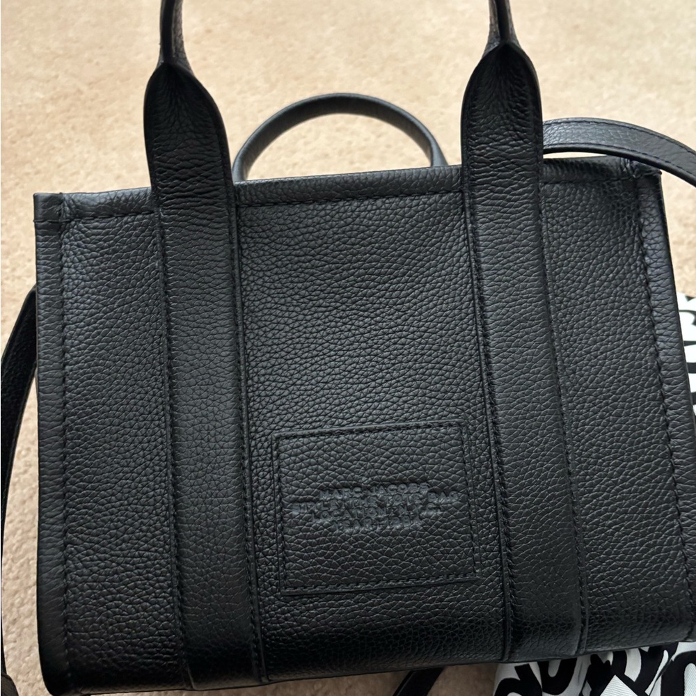 Black leather small Marc Jacob’s tote bag
